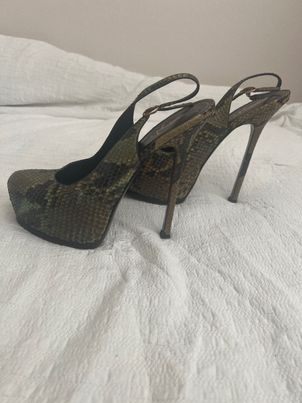 YSL Snake skin high heels